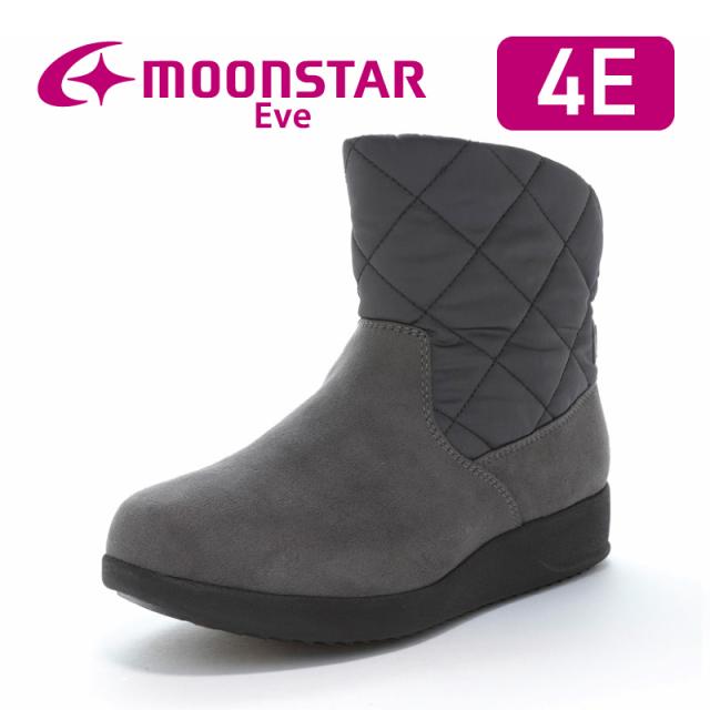 ★9月発売★ 秋冬新作★ 送料無料 ムーンスター イブ  EVE FGL111 チャコール 雨、雪、凍りでも滑りにくい「ファンクショングリップ」ソール！