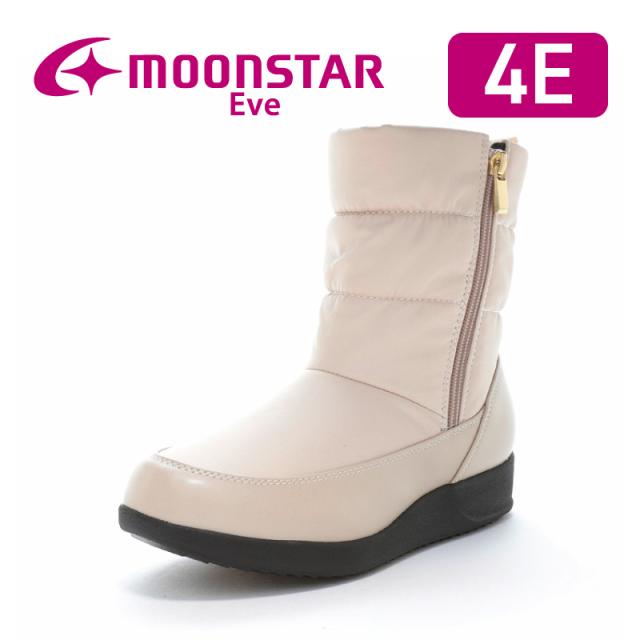 ★9月発売★ 秋冬新作★ 送料無料 ムーンスター イブ  EVE FGL113 アイボリー 雨、雪、凍りでも滑りにくい「ファンクショングリップ」ソール！