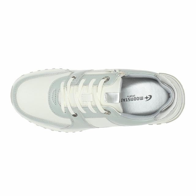 送料無料ムーンスター スポルス レディース スニーカー SP0800 ライトグレイ 靴 シューズ 外反母趾 衝撃吸収 撥水加工 カジュアル 通勤 柔らかい 散歩 革靴 天然皮革 母の日 送料無料ムーンスター スポルス レディース スニーカー SP0800 ライト