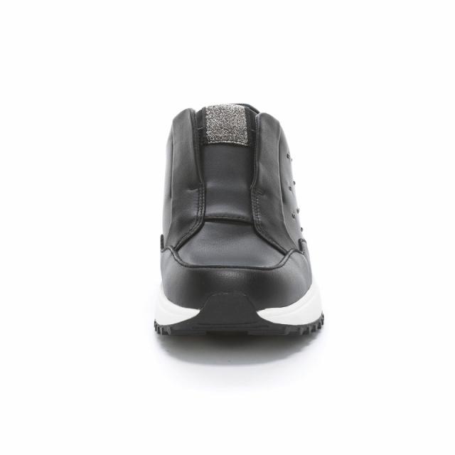 送料無料 ムーンスター スポルス SP0803 ブラック ソフトな履き心地の厚底スニーカー_4