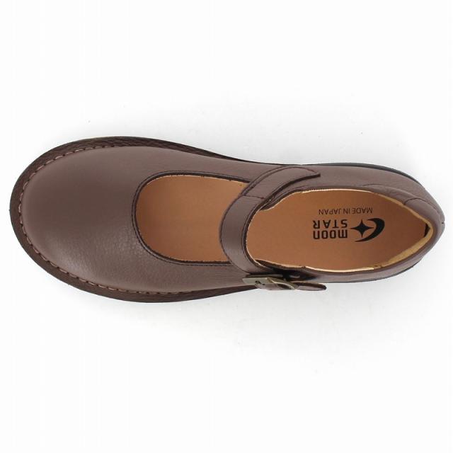 ≪50％OFF≫送料無料 ムーンスター レディース コンフォートシューズ SLワンベルト01 ダークブラウン moonstar Slow Factory 3E 日本製 本革 革靴 国産 天然皮革 母の日 ≪50％OFF≫送料無料 ムーンスター レディース コンフォートシューズ