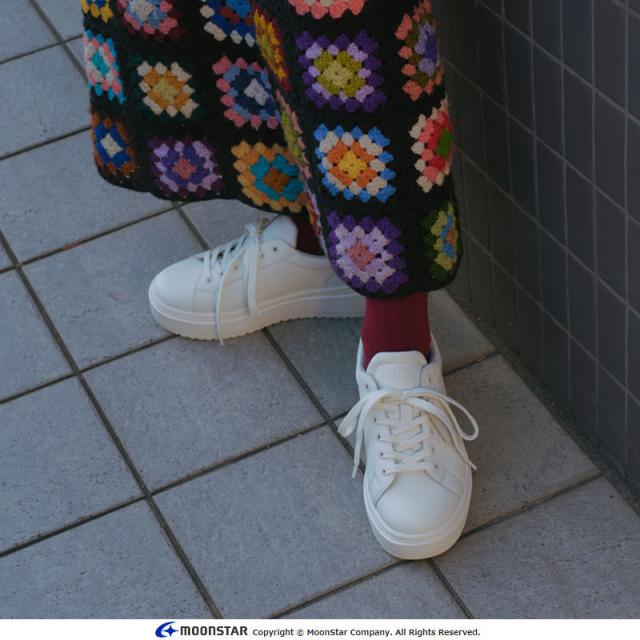 送料無料ムーンスター レディース B/Mノマドウォーキー ホワイト