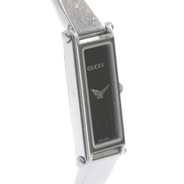 中古 Gucci グッチ バングルウォッチ 腕時計 レディース クオーツ ブラック文字盤 シルバー ブラック 1500lの通販はau Pay マーケット ゴールドエコ