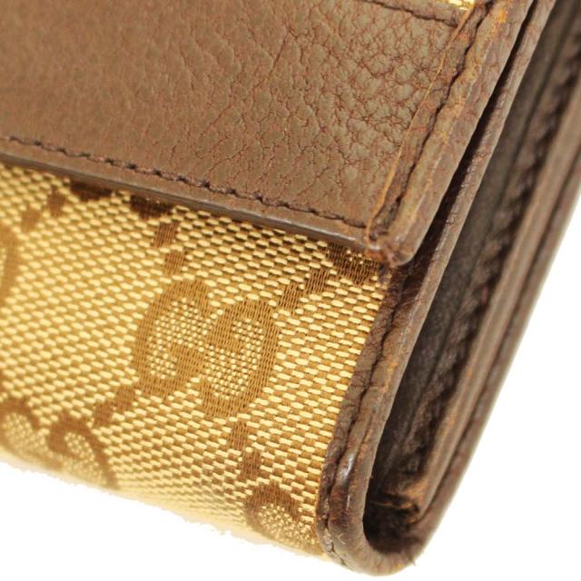 中古 Gucci グッチ 二つ折り Ggランニング 長財布 レディース ブラウン ベージュ Ggキャンバス レザー の通販はau Pay マーケット ゴールドエコ