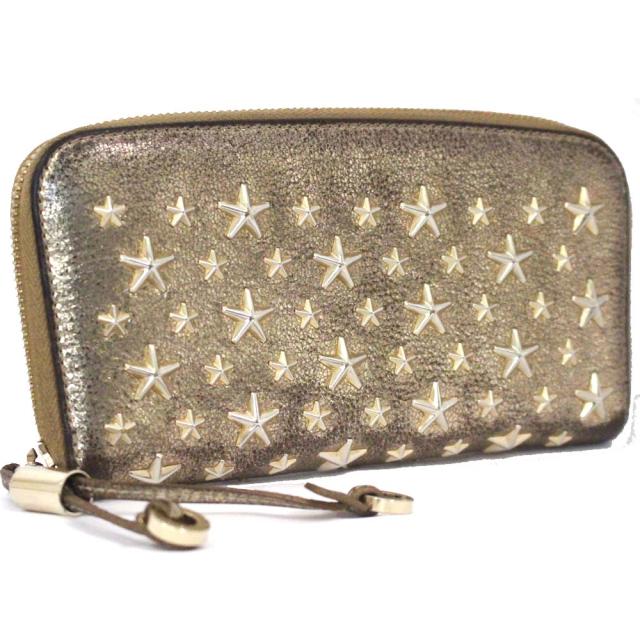 中古 Jimmy Choo ジミーチュウ ラウンドファスナー スタースタッズ フィリッパ 長財布 レディース ゴールド レザーの通販はau Pay マーケット ゴールドエコ
