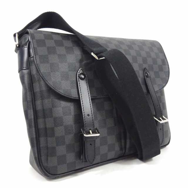 中古 Louis Vuitton ルイ ヴィトン グラフィット クリストファーメッセンジャー ショルダーバッグ メンズ ブラック グレー ダミエグラの通販はau Pay マーケット ゴールドエコ