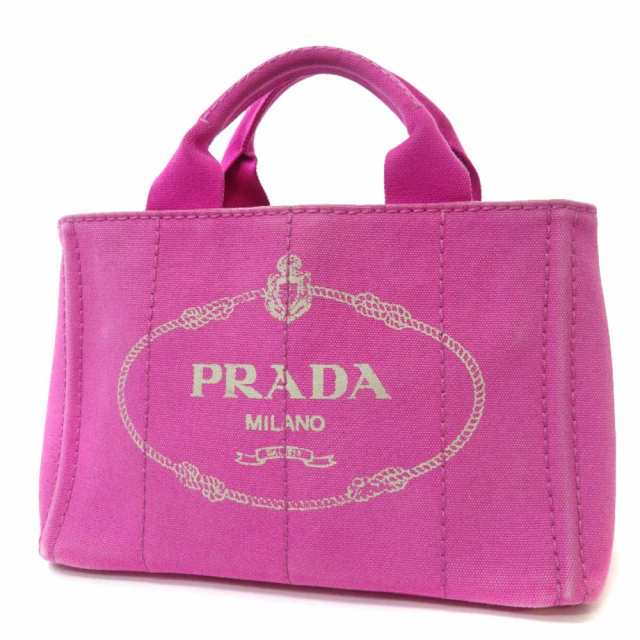 中古 Prada プラダ カナパ ミニ トートバッグ レディース ピンク コットンキャンバス Bn2439の通販はau Pay マーケット ゴールドエコ