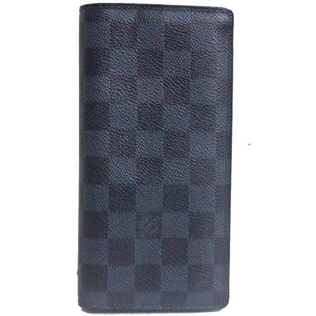 中古 Louis Vuitton ルイ ヴィトン ポルトフォイユ ブラザ ダミエ 二つ折り財布 メンズ コバルト ネイビー ダミエ コバルト キャンの通販はau Pay マーケット ゴールドエコ