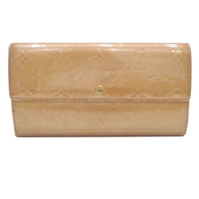 中古 Louis Vuitton ルイ ヴィトン ヴェルニ ポルトフォイユ サラ 長財布 レディース ベージュ モノグラムヴェルニ Mの通販はau Pay マーケット ゴールドエコ