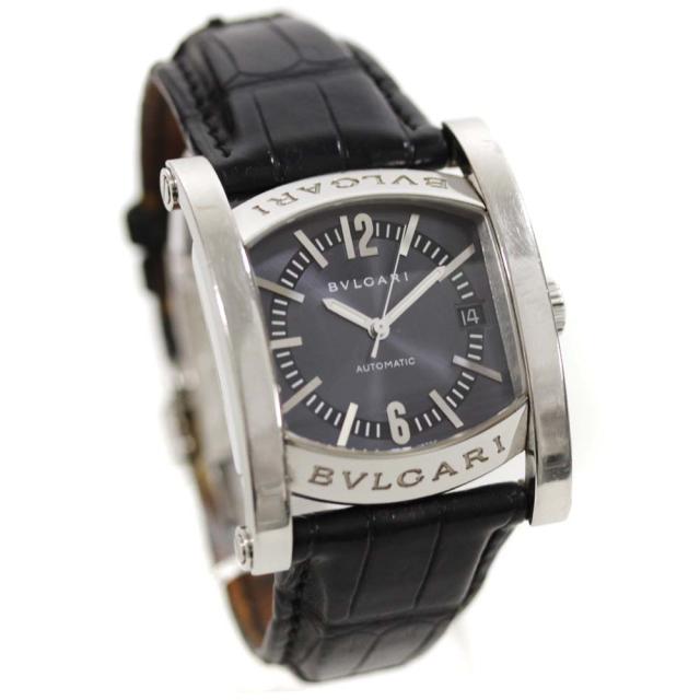 中古 Bvlgari ブルガリ アショーマ デイト 腕時計 メンズ 自動巻き グレー文字盤 シルバー ブラック 44sの通販はau Pay マーケット ゴールドエコ