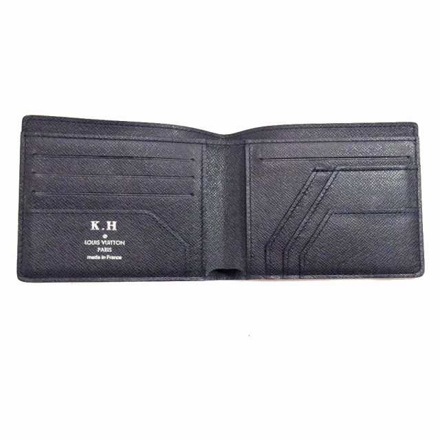 【本物保証】 ルイヴィトン LOUIS VUITTON タイガ ポルトフォイユ コンパクト 二つ折財布 アルドワーズ 黒 M32652