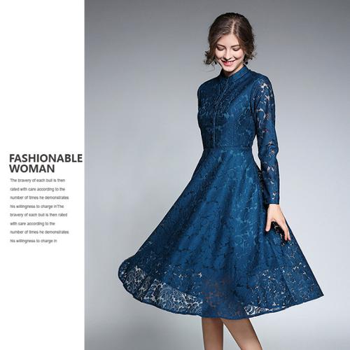 パーティードレス 結婚式 ミモレ丈 ワンピース ドレス 大きいサイズ 総レース 長袖 ハイウエスト お呼ばれ 二次会 の通販はau Pay マーケット Fashionlover