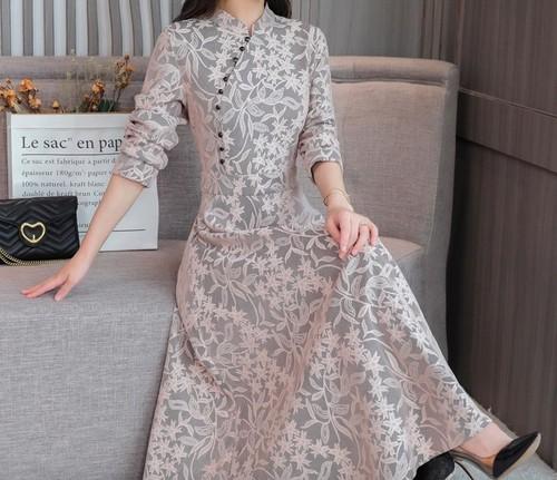 チャイナドレス風 ワンピース ロング マオカラー メッシュ レース レイヤード フォーマル 二次会 お呼ばれの通販はau Pay マーケット Fashionlover