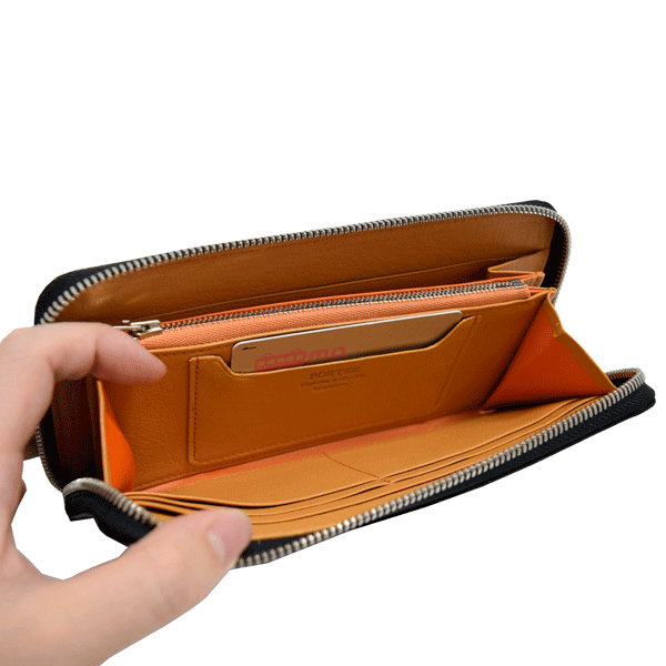 ポーター ダブル ロングウォレット 129-03735 ラウンドファスナー長財布 PORTER 吉田カバン DOUBLE LONG WALLET  本革製 レザー 山羊革 ゴ