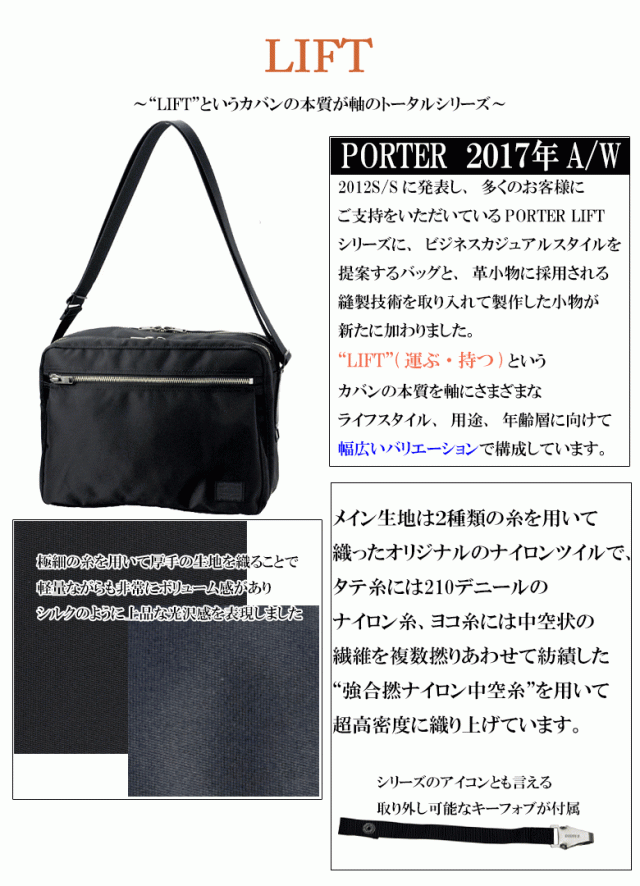 ポーター リフト PORTER ショルダーバッグ ネイビー　822-07566未使用ですか