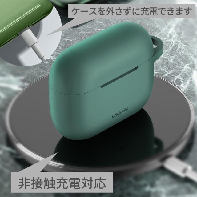 AirPods3ケース イヤホンケース シリコンケース グリーン エクストララージ XLARGE エアーポッズ 第3世代 STANDARD LOGO 3rd