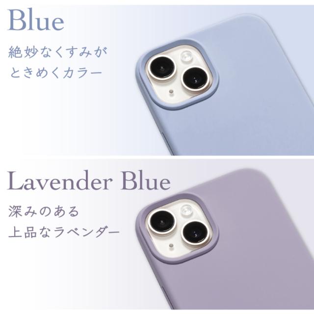 ラベンダー シリコンスマホケース iPhone 16 耐衝撃ハイブリッドケース 「Cleary」 ラベンダー