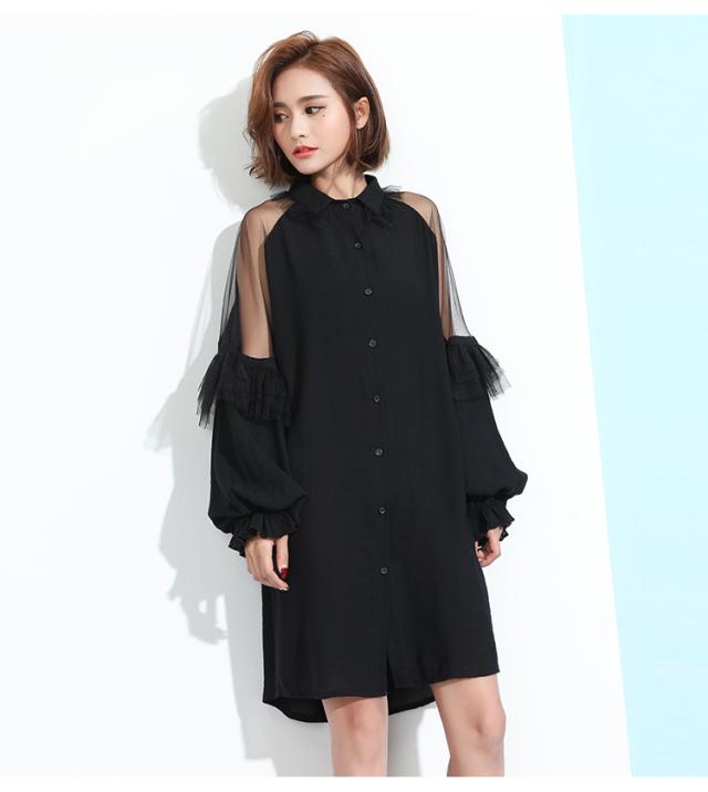 オープンショルダー シャツワンピース ブラック 普段着 女子会 ママ カジュアル 2次会 パーティの通販はau Pay マーケット Dharma Jaya