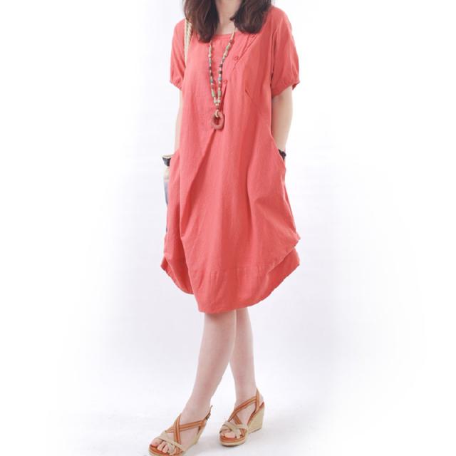 コットン リネン ワンピース 半袖 ドレス 結婚式 韓国 20代 30代 40代 大きいサイズ 二次会 フォーマル 披露宴 お呼ばれの通販はau Pay マーケット Dharma Jaya