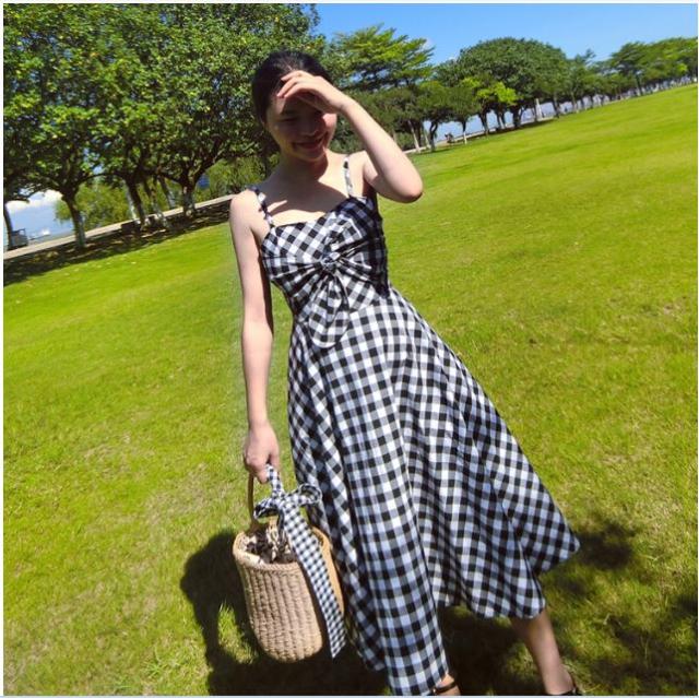 キャミソール ワンピース ギンガムチェック リボン ドレス 結婚式 お呼ばれドレス 二次会 韓国 代 30代 40代 大きいサイズの通販はau Pay マーケット Dharma Jaya