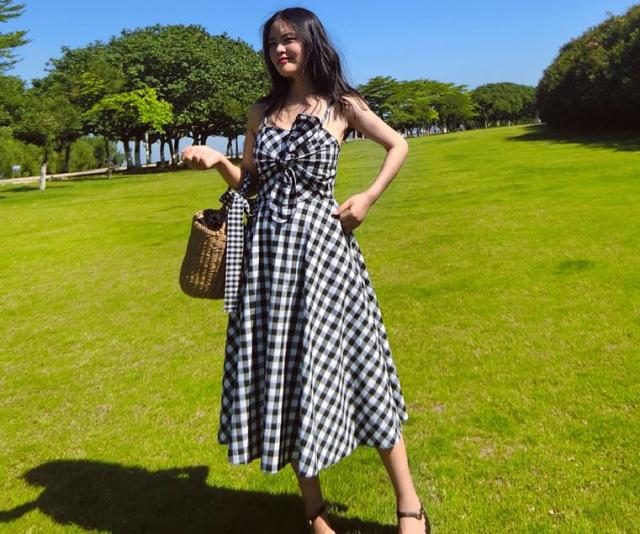 お香 適合しました そっと ギンガム チェック ワンピース 30 代 Vestido De Festa Net
