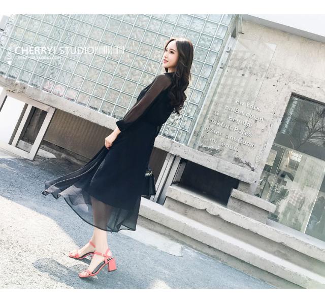 パーティー ドレス シフォン ロング ワンピース ブラック 結婚式 韓国 代 30代 大きいサイズ 二次会 フォーマル お呼ばれの通販はau Pay マーケット Dharma Jaya