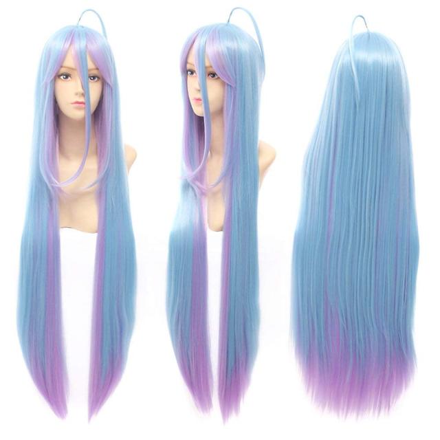 コスプレ ウィッグ ノーゲーム ノーライフ No Game No Life 白 しろ ロング 100cm 水色 薄紫色の通販はau Pay マーケット Higashiya