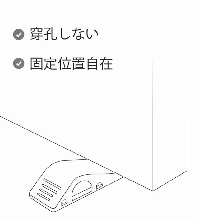 ラバー製 ドアストッパー 弾性あるドアホルダー 蓋付き 玄関 室内に適用 ブラック （3個セット）の通販はau PAY マーケット - オトクラシ