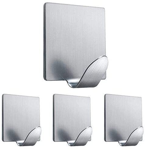 粘着フック 壁 傷つけない フック フック粘着 ステンレス製 穴開け不要 タオルフック 防水壁掛け クローゼット コートフック 4枚入りセッの通販はau Pay マーケット オトクラシ