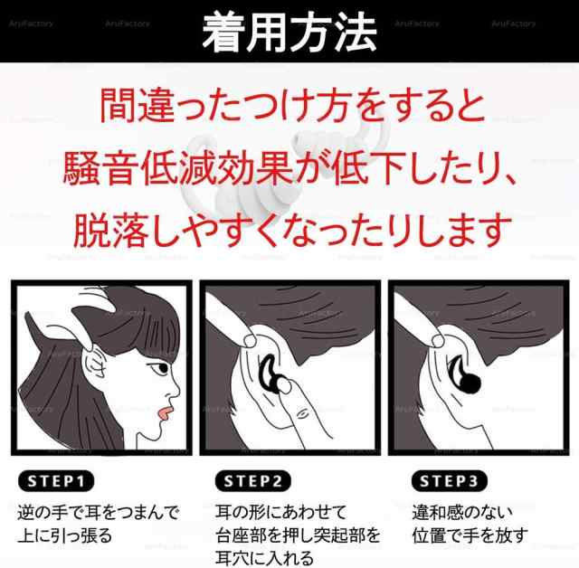 耳栓 安眠 防音 遮音 睡眠 飛行機 仕事 勉強 水洗い可能 繰り返し使用可能 携帯ケース付きの通販はau Pay マーケット オトクラシ