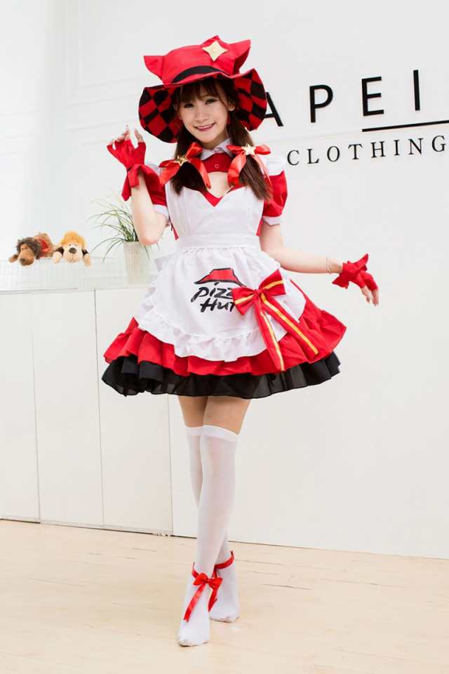 赤 6 魔女帽子付き 赤 アイドル風 メイド服 ワンピース ロリータ ゴスロリ コスプレ コスチューム レディース 衣装 仮装の通販はau Pay マーケット 楽々line