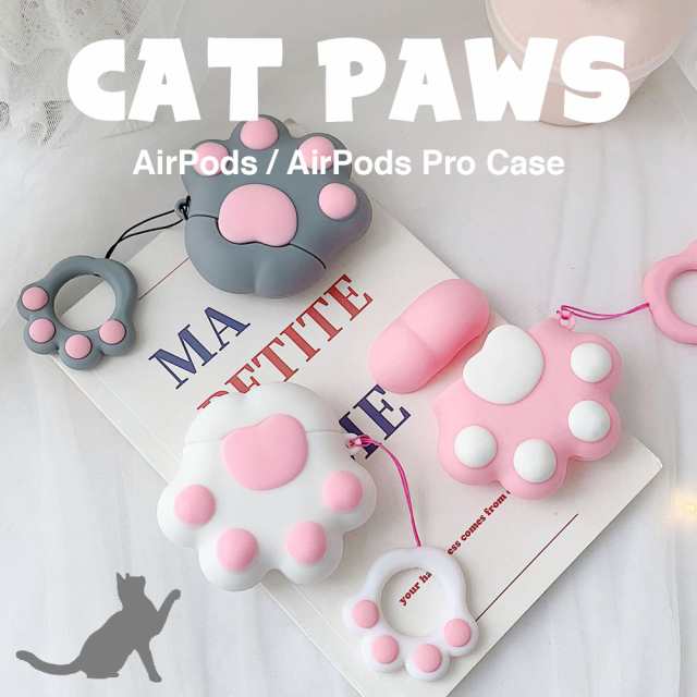 Air pods pro 対応 ケーキ いちご 苺 猫 ネコ 韓国