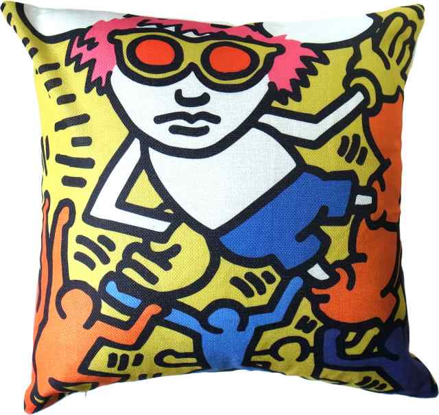 キースヘリング クッション カバー 45×45cm 全5種 Keith Haring ポップ