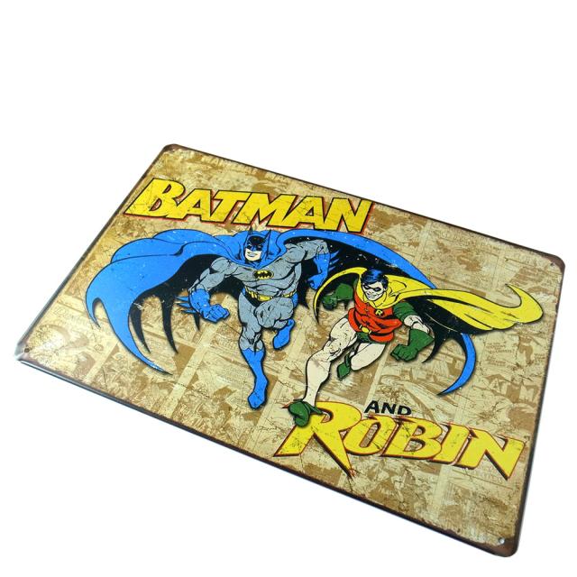 SALE バットマン & ロビン ブリキ看板 20cm×30cm アメリカン雑貨 