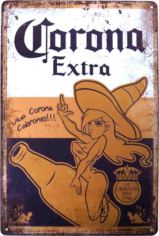 レンチキュラーサイン コロナ ビール アメリカン ブリキ看板 大型 CORONA アメリカン レトロ レンチキュラーサイン CORONA ブリキ看板