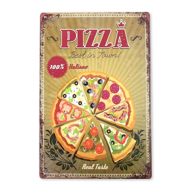 イタリアン ブリキ看板 20cm×30cm イタリア料理 パスタ ピザ