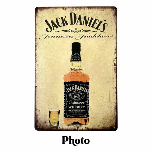 ジャックダニエル Jack Daniels ブリキ看板 20cm×30cm アメリカン雑貨