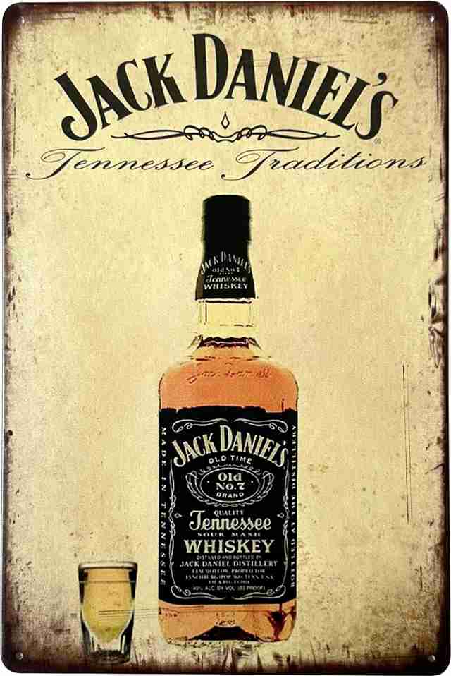 ジャックダニエル Jack Daniels ブリキ看板 20cm×30cm アメリカン雑貨