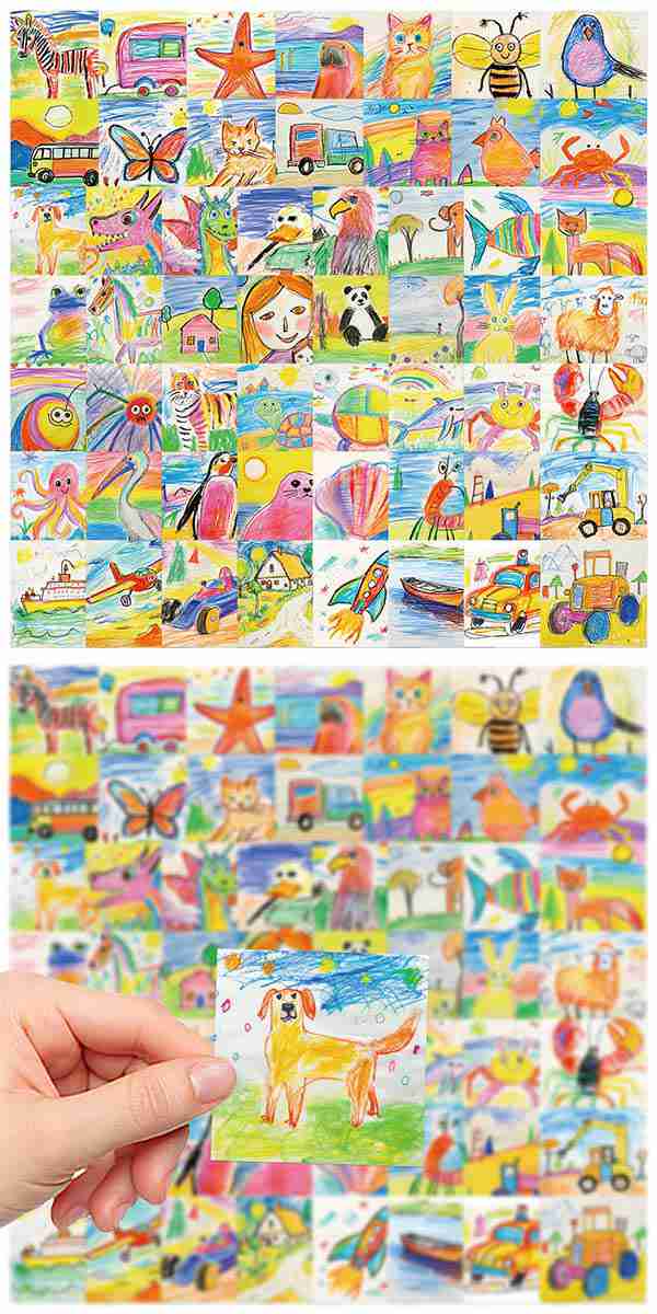 子どもの描いた絵 ステッカー 54枚セット PVC 防水 シール イラスト アート 児童画 落書き 子供 幼児 小学生 芸術 作品 スーツケース  MacBookの通販はau PAY マーケット - LUPO au PAY マーケット店 | au PAY マーケット－通販サイト