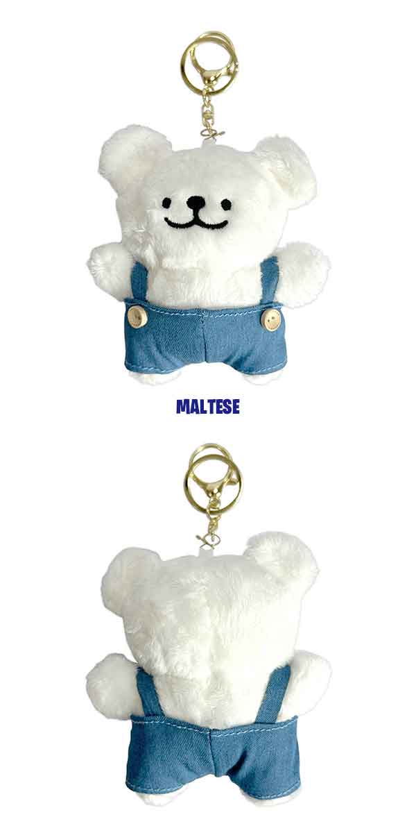 モルチーズとレトリーバ オーバーオール ぬいぐるみ キーホルダー