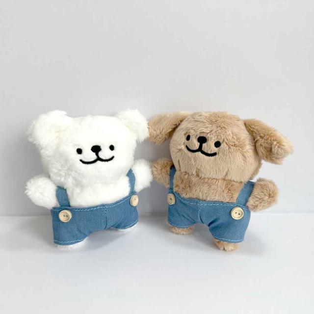 モルチーズとレトリーバ オーバーオール ぬいぐるみ キーホルダー