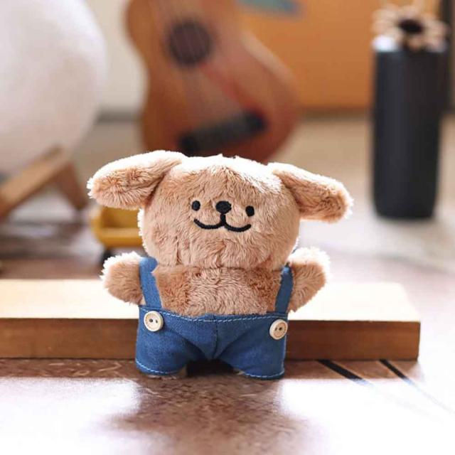 モルチーズとレトリーバ オーバーオール ぬいぐるみ キーホルダー