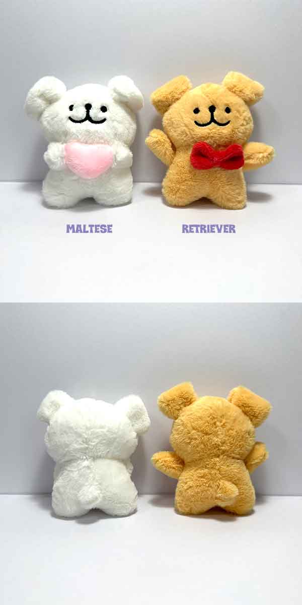 モルチーズとレトリーバ ぬいぐるみ キーホルダー Maltede & Retriever
