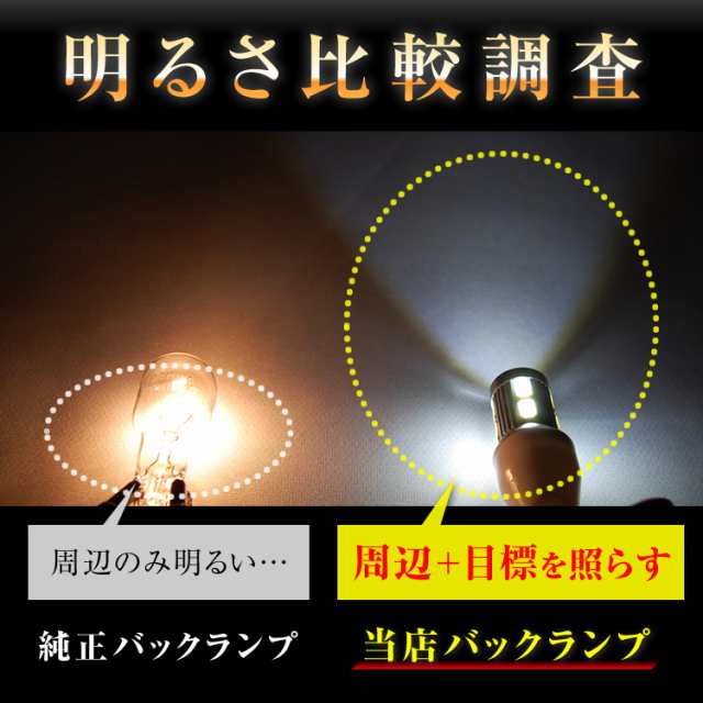 【2個セット】 LEDバックランプ T10 T16 Ｔ20 Cree ライフ JC1 2 SMD ホワイト 白 バックライト LEDバルブ 高品質  バックランプ｜au PAY マーケット