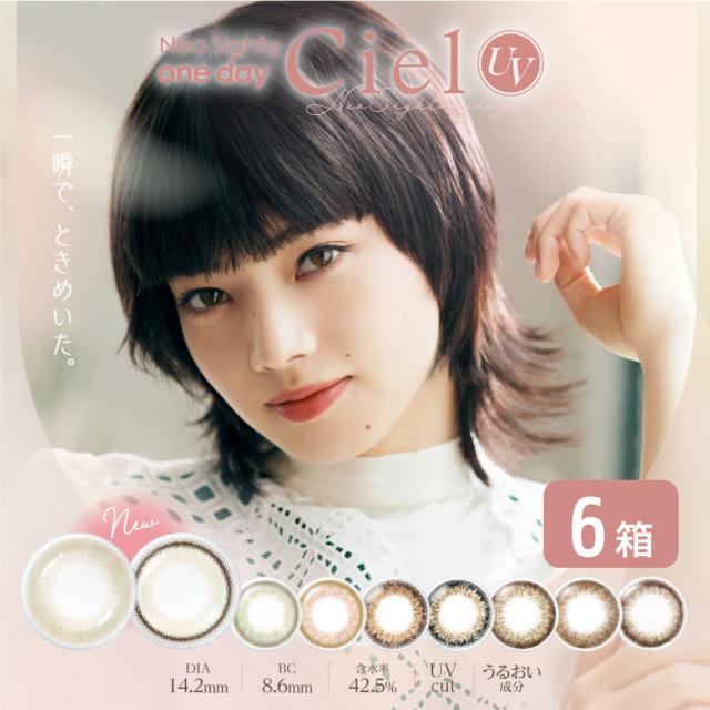 ネオサイトワンデーシエルUV 6箱セット (1箱30枚) AIRE コンタクトレンズ カラコン 1日使い捨て サークル アイレ UVカット うるおい カラー リッチ 送料無料の通販は