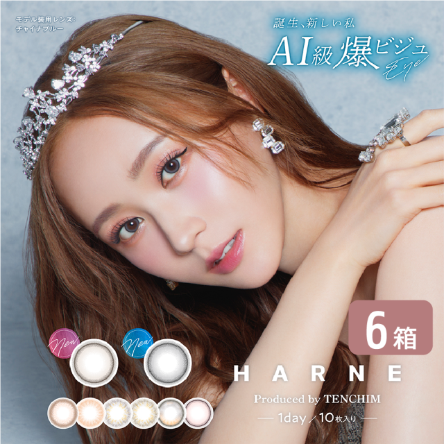 HARNE ハルネ カラコン 6箱セット (1箱10枚) ワンデー 1day 送料無料の通販は