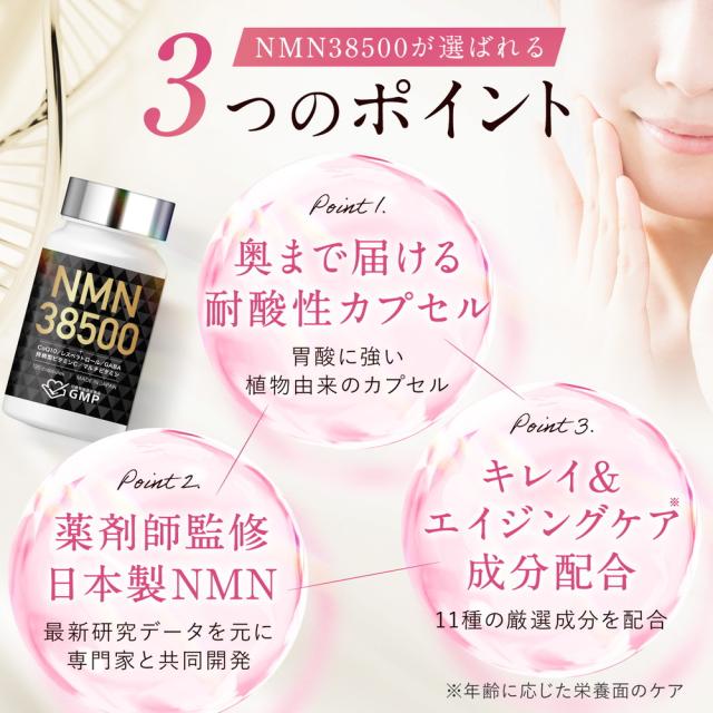 NMN サプリメント 38500mg 日本製 高純度100% コエンザイムQ10 マルチ 