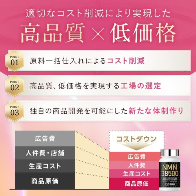 NMN サプリメント 38500mg 日本製 高純度100% コエンザイムQ10 マルチ 