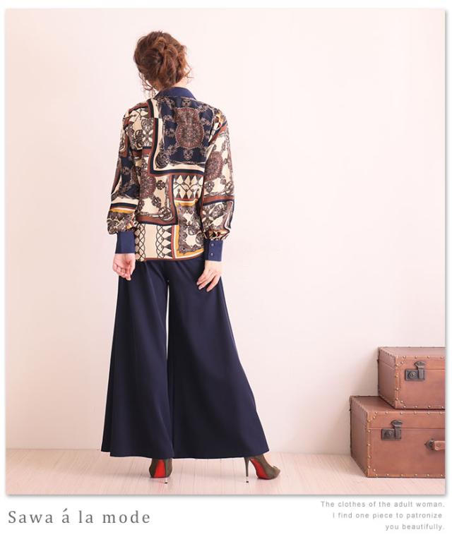 秋新着 サワアラモード スカーフ柄が素敵なヴィンテージシャツトップス レディース ファッション トップス ネイビー スカーフ柄 シャツ の通販はau Pay マーケット Sawa A La Mode サワアラモード
