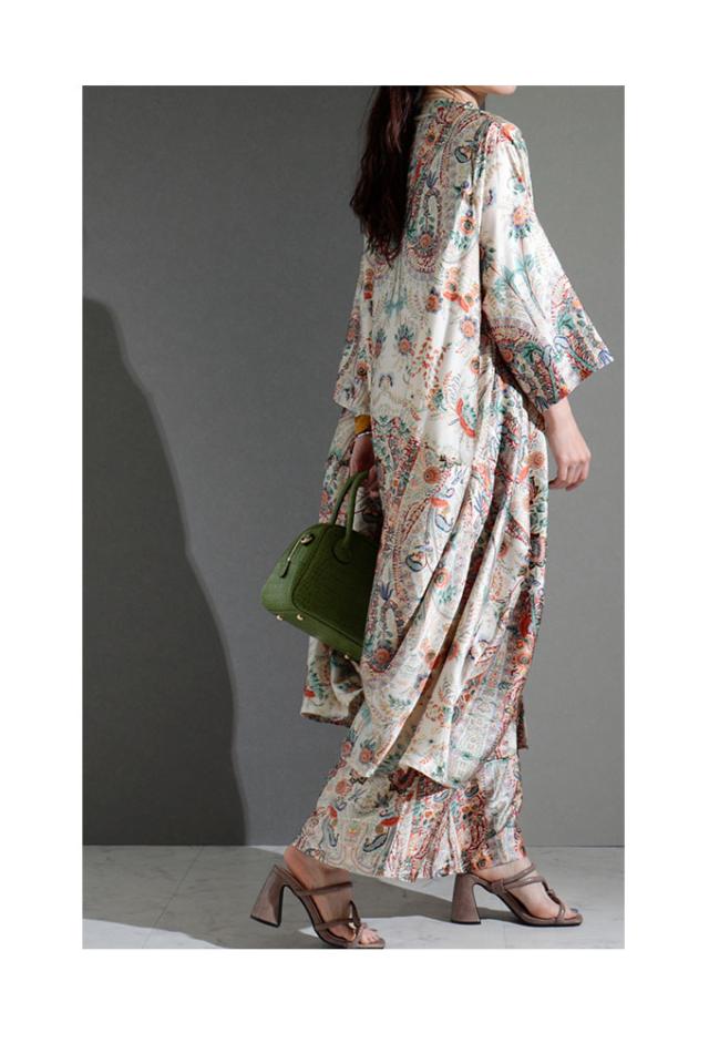 再入荷11月4日 大人シックコーデ ポワン袖＋ペイズリースカート 2点